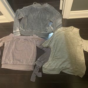 Forever 21 3 sweatshirts organic washed cotton